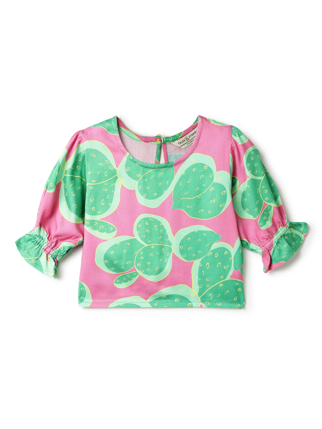Girls Multi Color Viscose Printed Co-ords Set