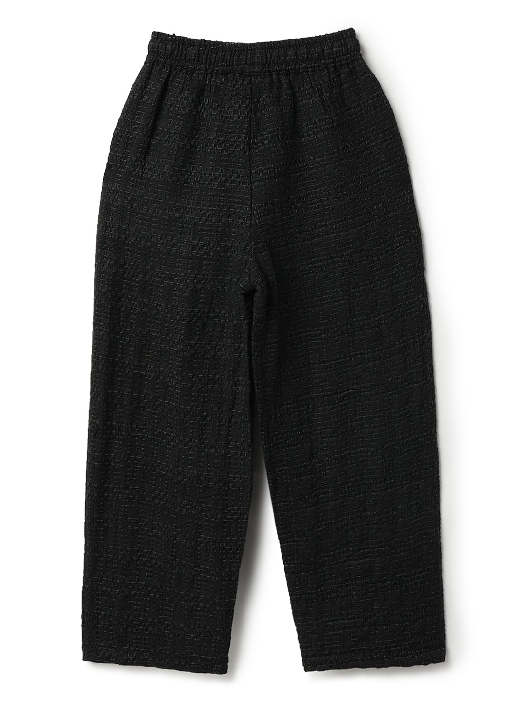 Girls Black Solid Top & Palazzo Co-ord Set