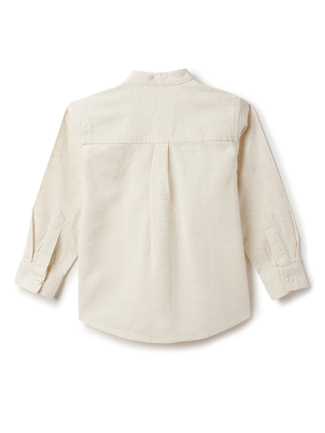 Boys & Girls Cotton Linen Beige Shirt & Trouser Co-Ord Set