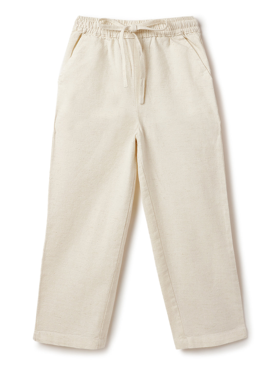 Boys & Girls Cotton Linen Beige Shirt & Trouser Co-Ord Set