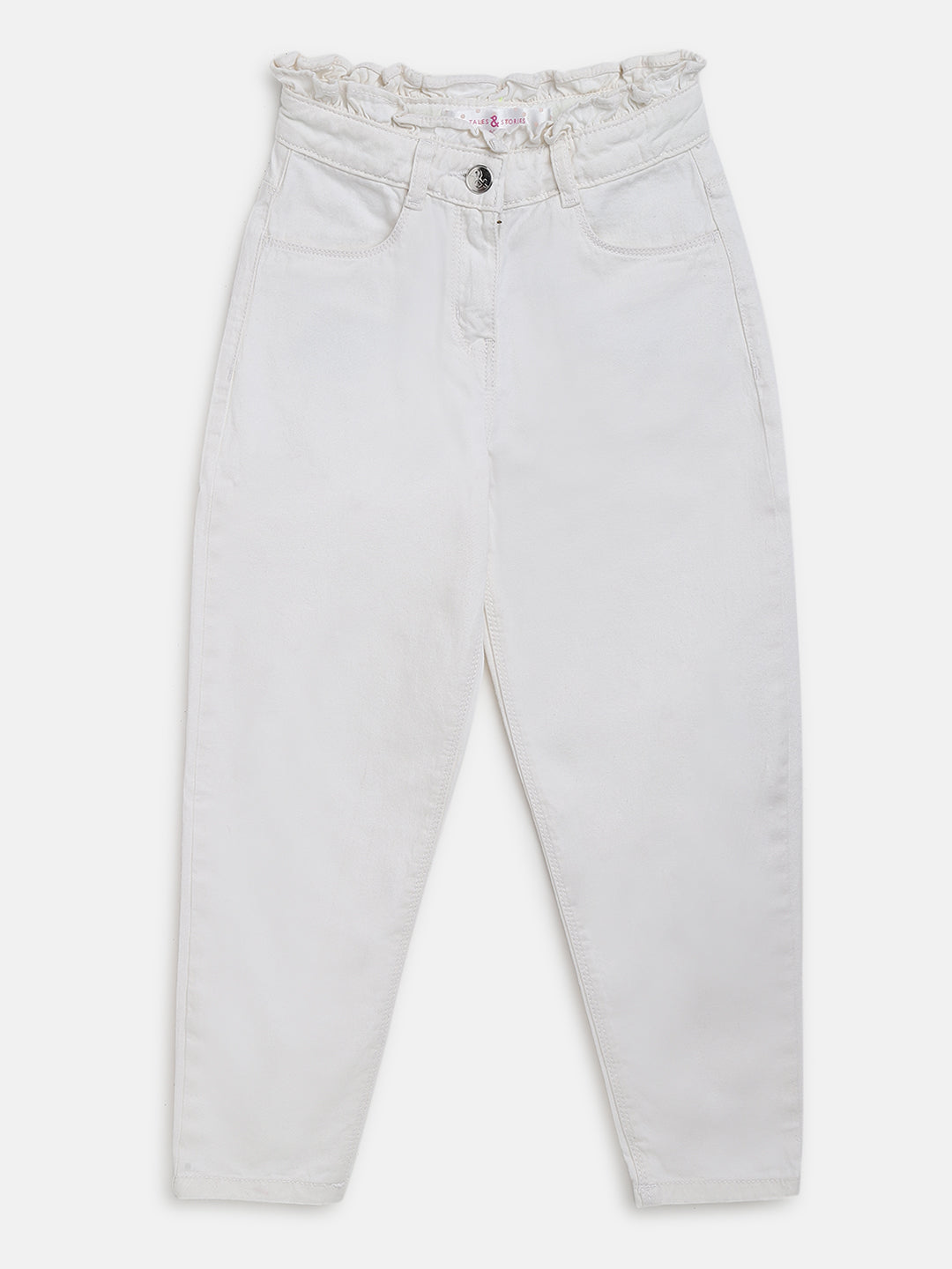 Girls White Trouser