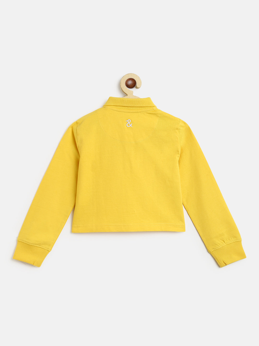Girls Yellow Cotton T-shirt