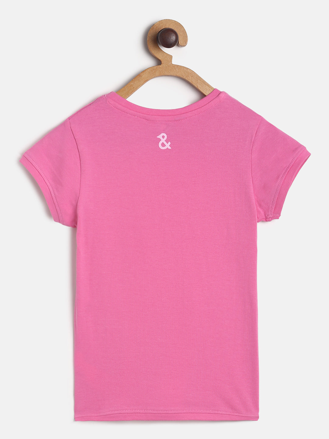 Girls Pink Printed T-shirt