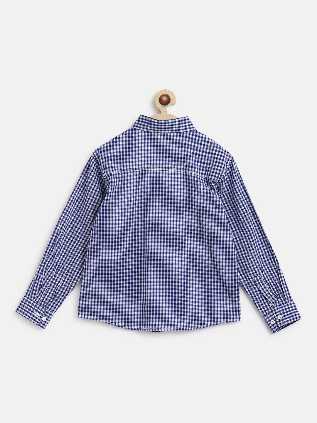 Boys Blue Checked Casual Shirt