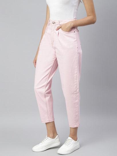 Women Light Pink Skinny Fit Jeans