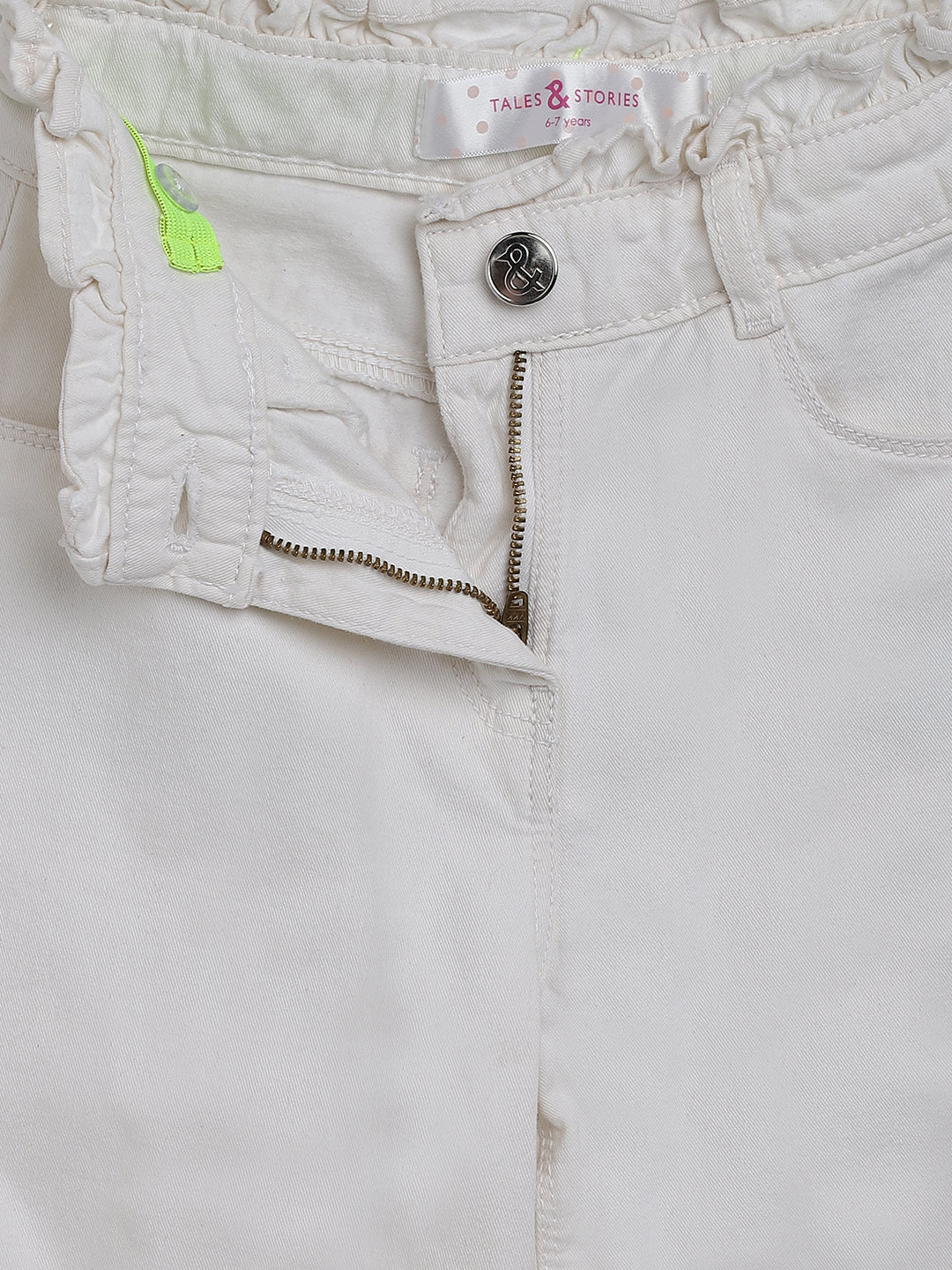 Girls White Trouser