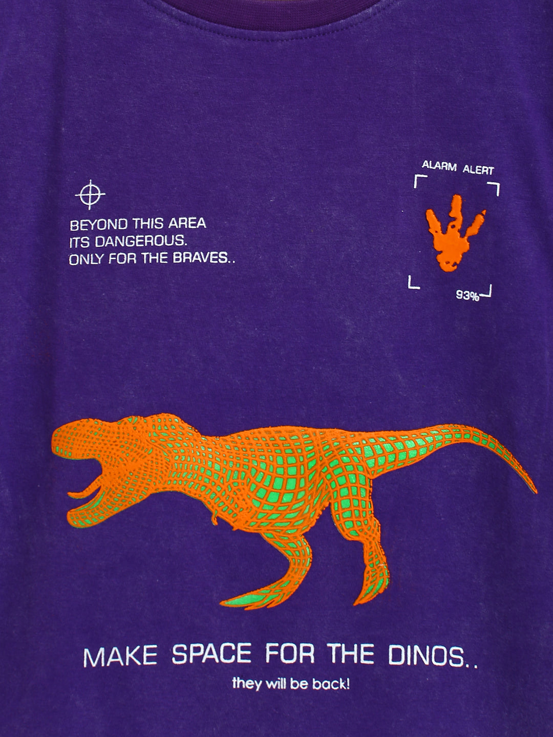 Boys Violet Printed T-Shirt