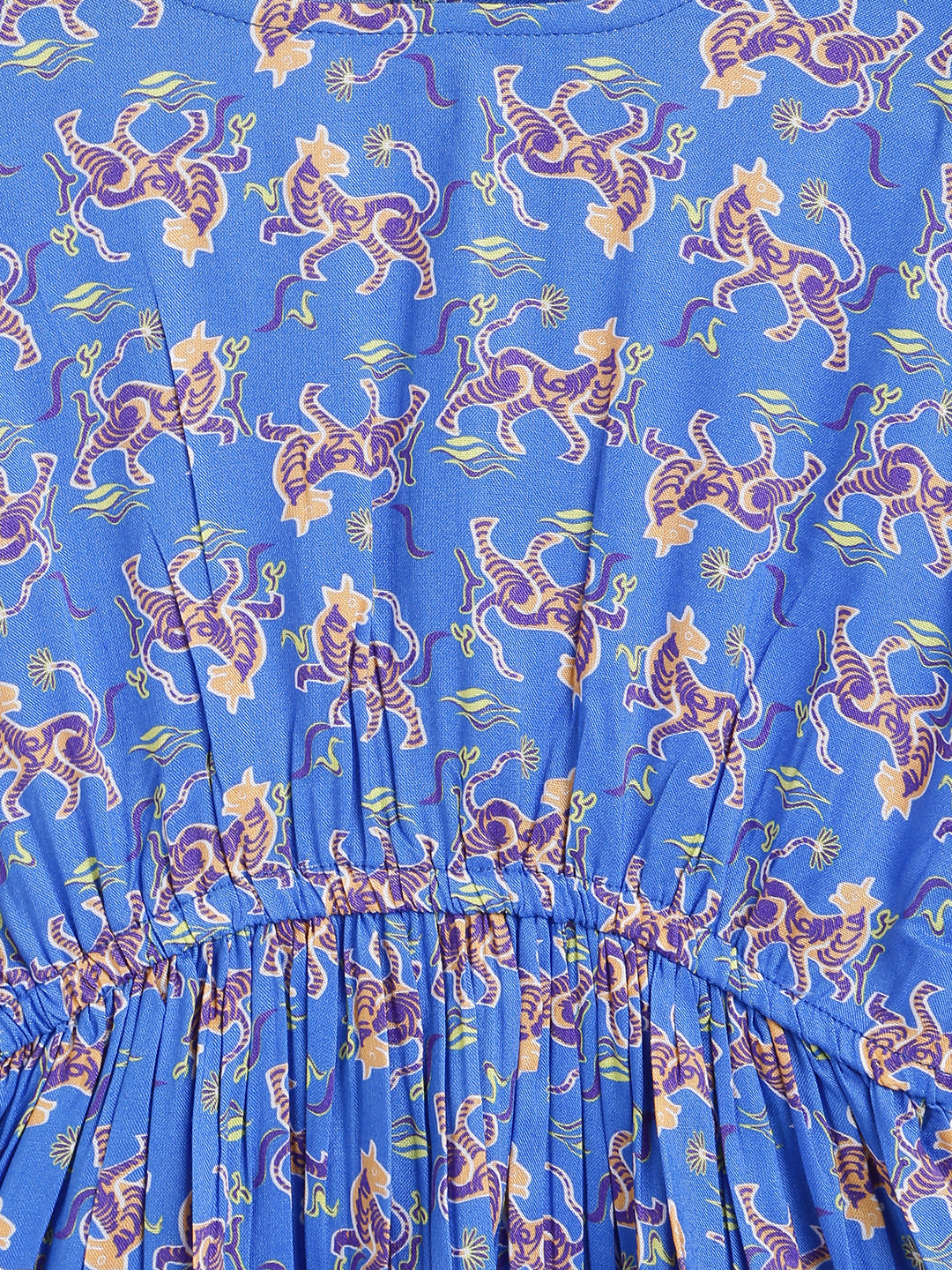 Girls Blue Floral Dress