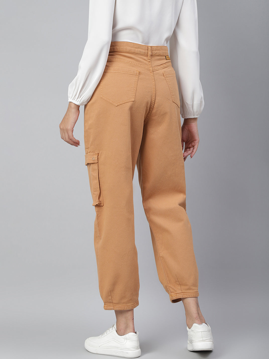 Women Rust Cotton Cargo
