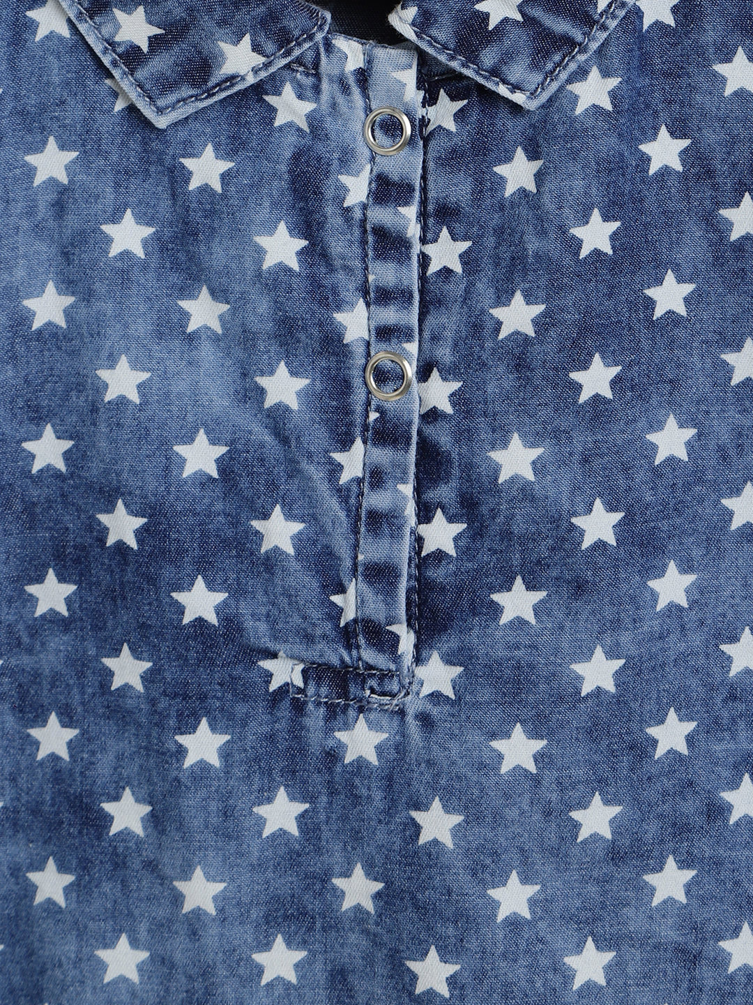 Girls Blue Printed Top