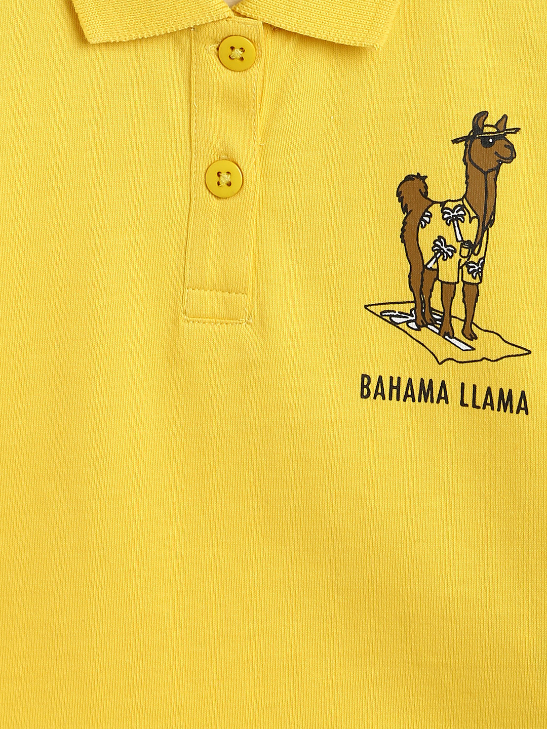 Girls Yellow Cotton T-shirt