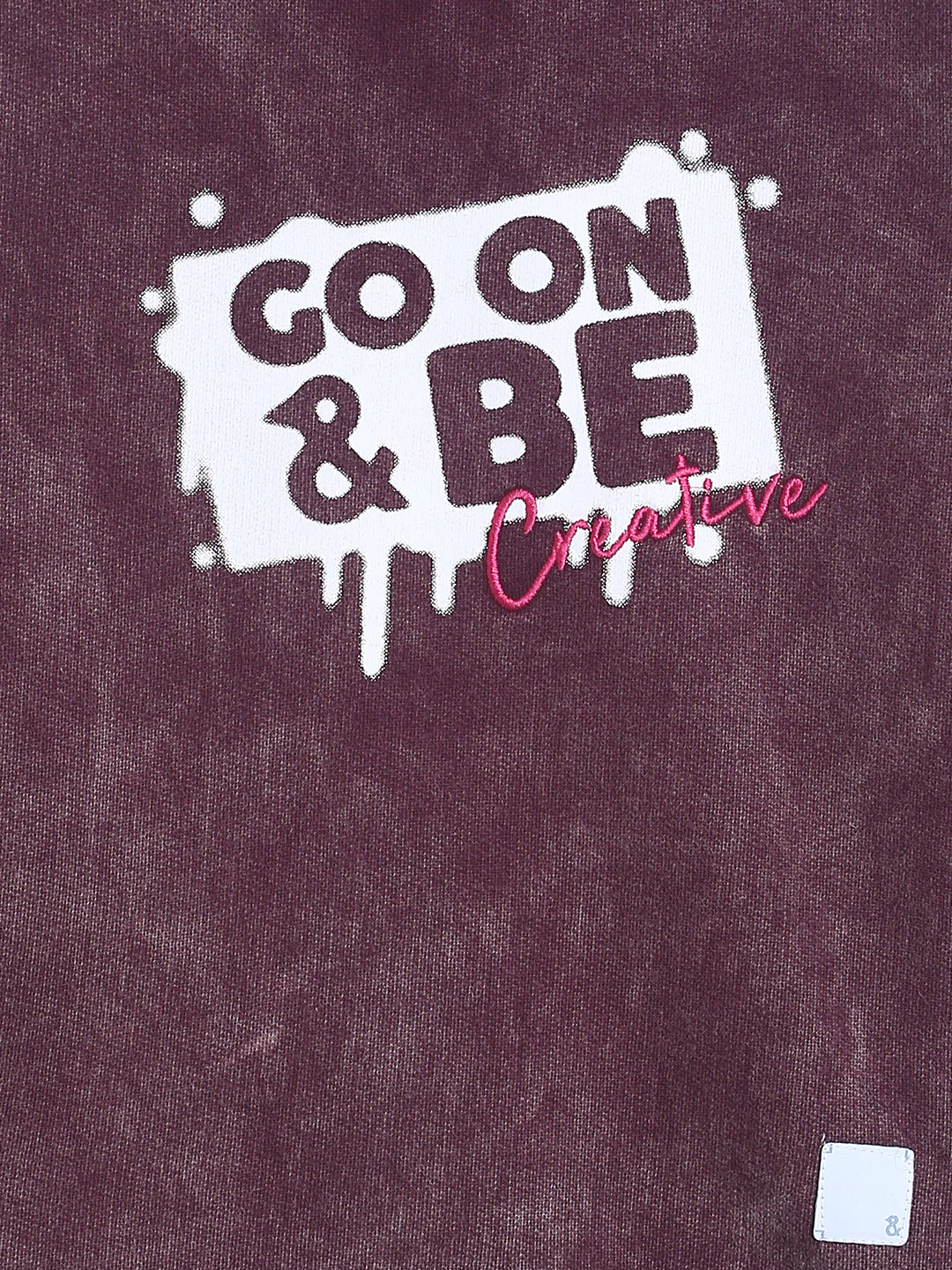 Girls Light Pink Printed Sweatshirt