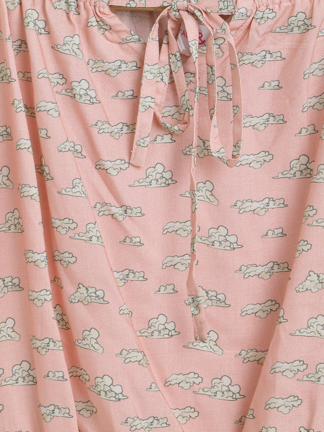 Girls Pink Printed Top