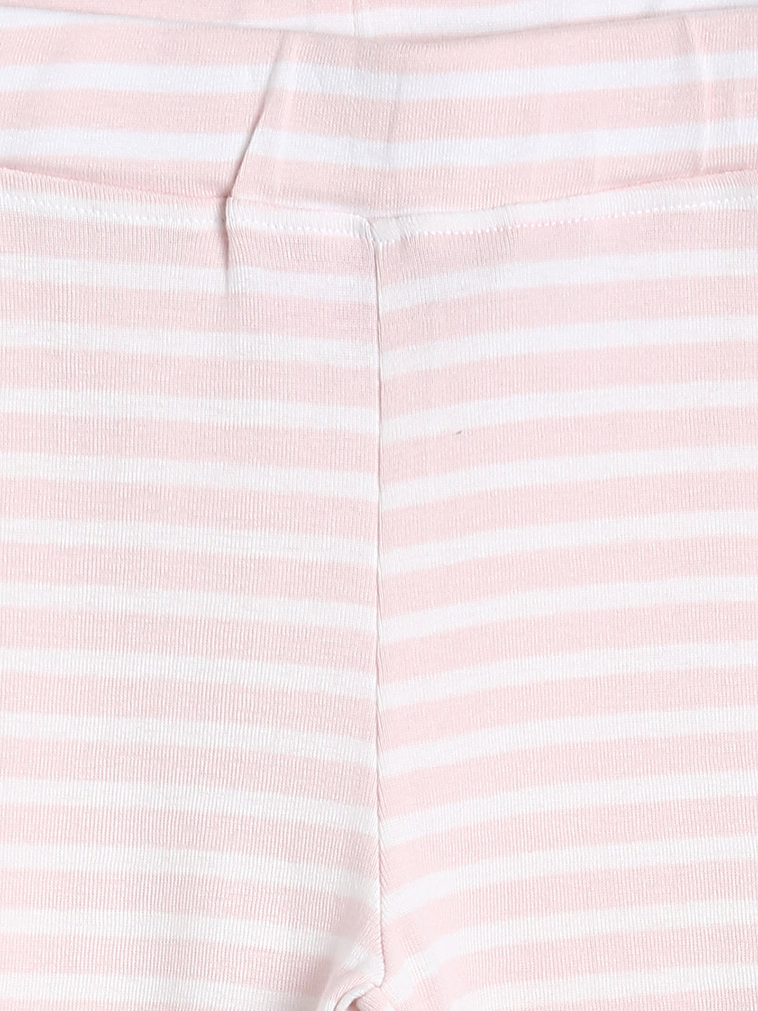 Girls Pink Striped Leggings