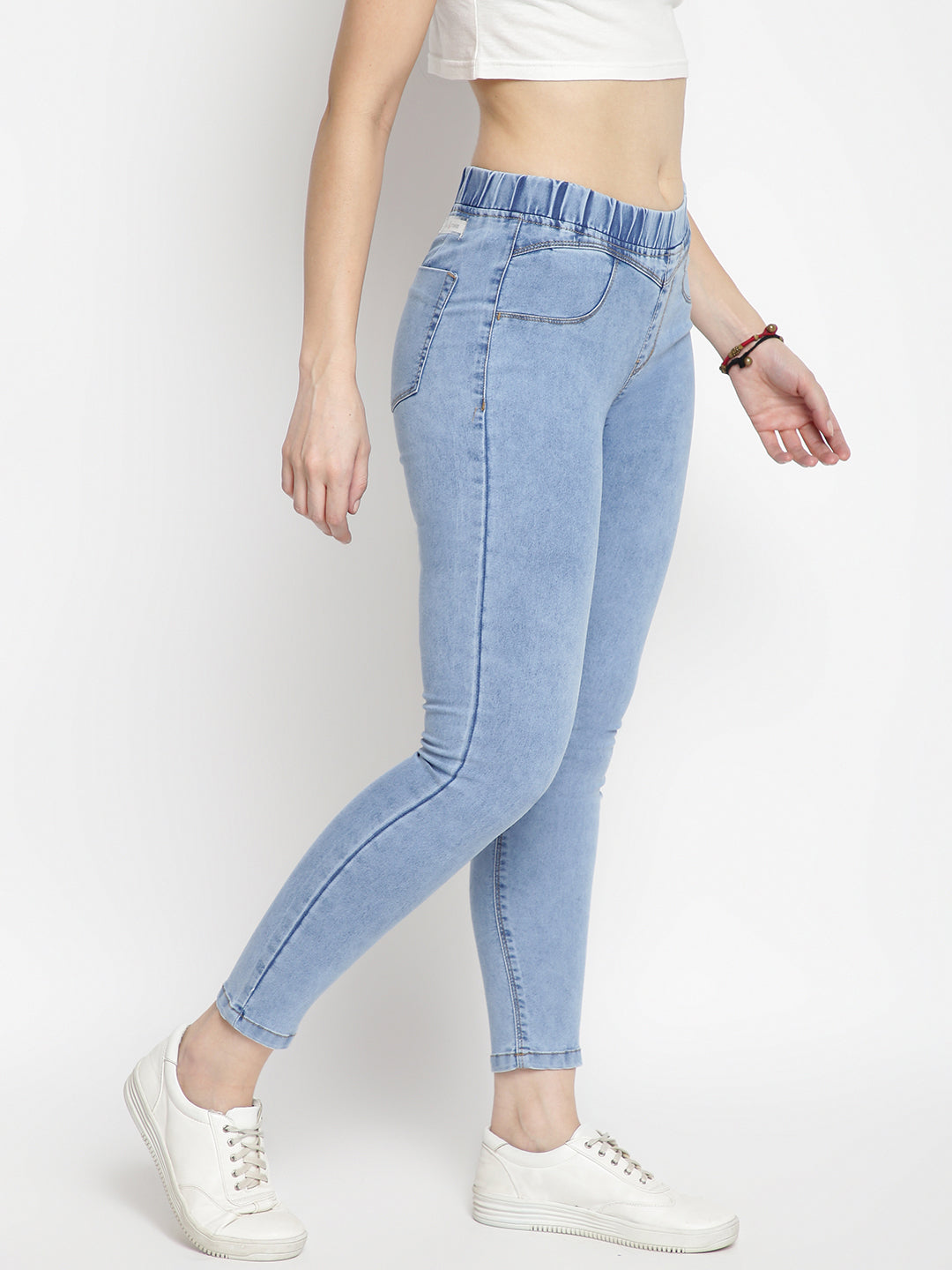 Women Light Blue Slim Fit Denim Jegging