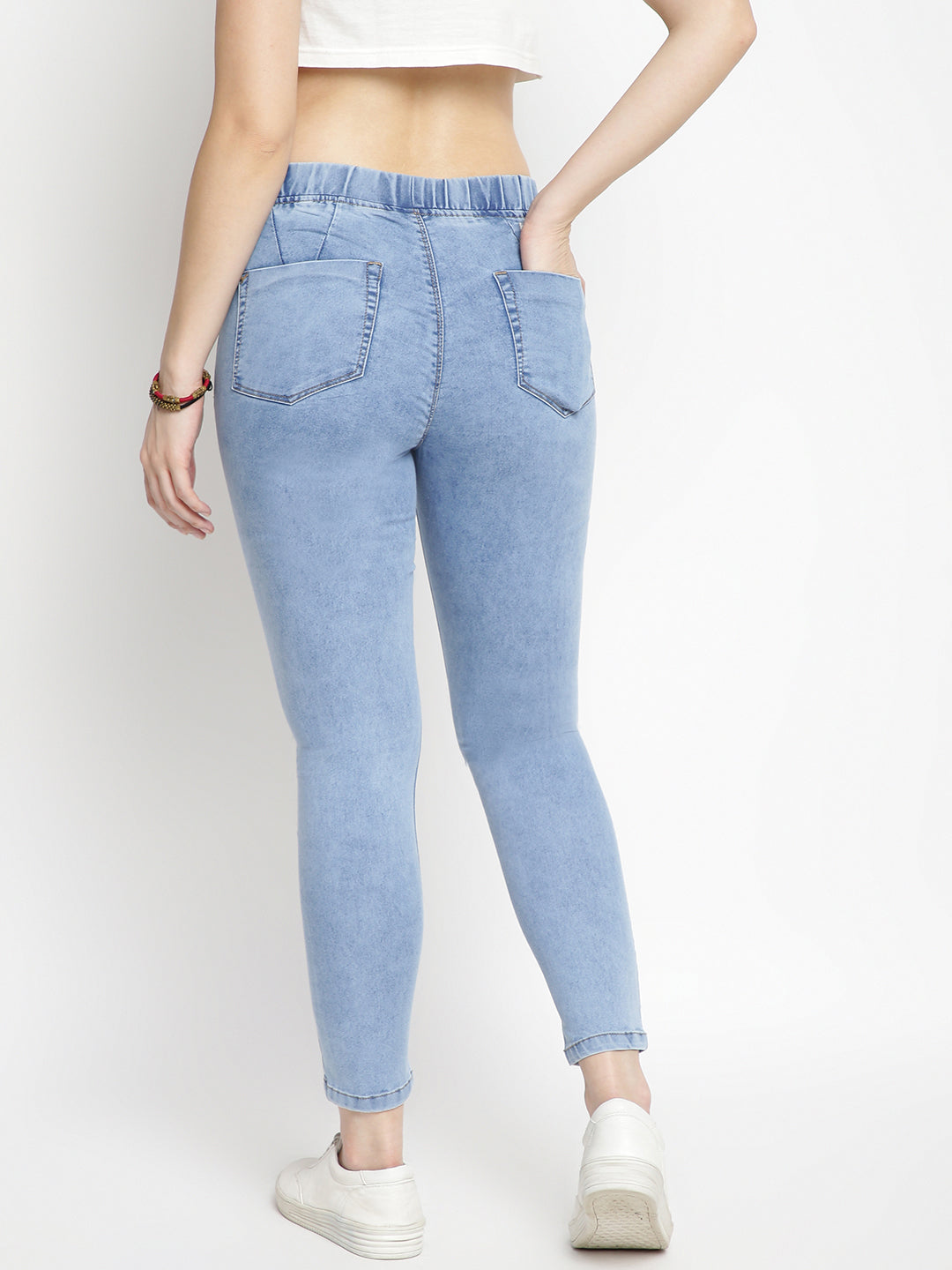 Women Light Blue Slim Fit Denim Jegging