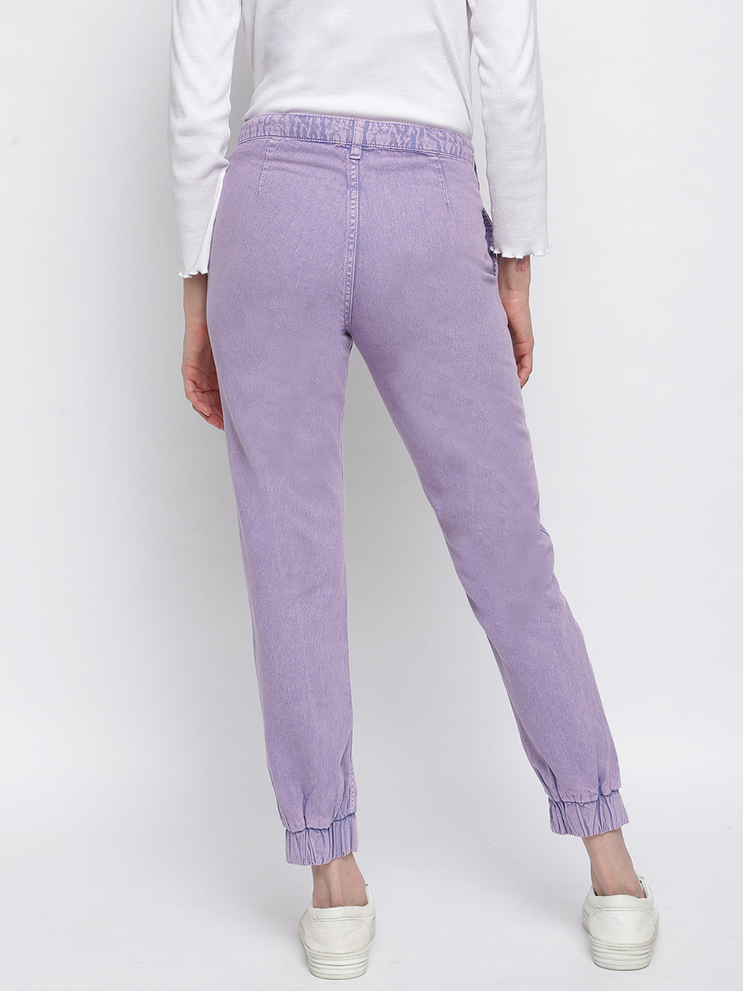 Women Purple Cotton Trouser
