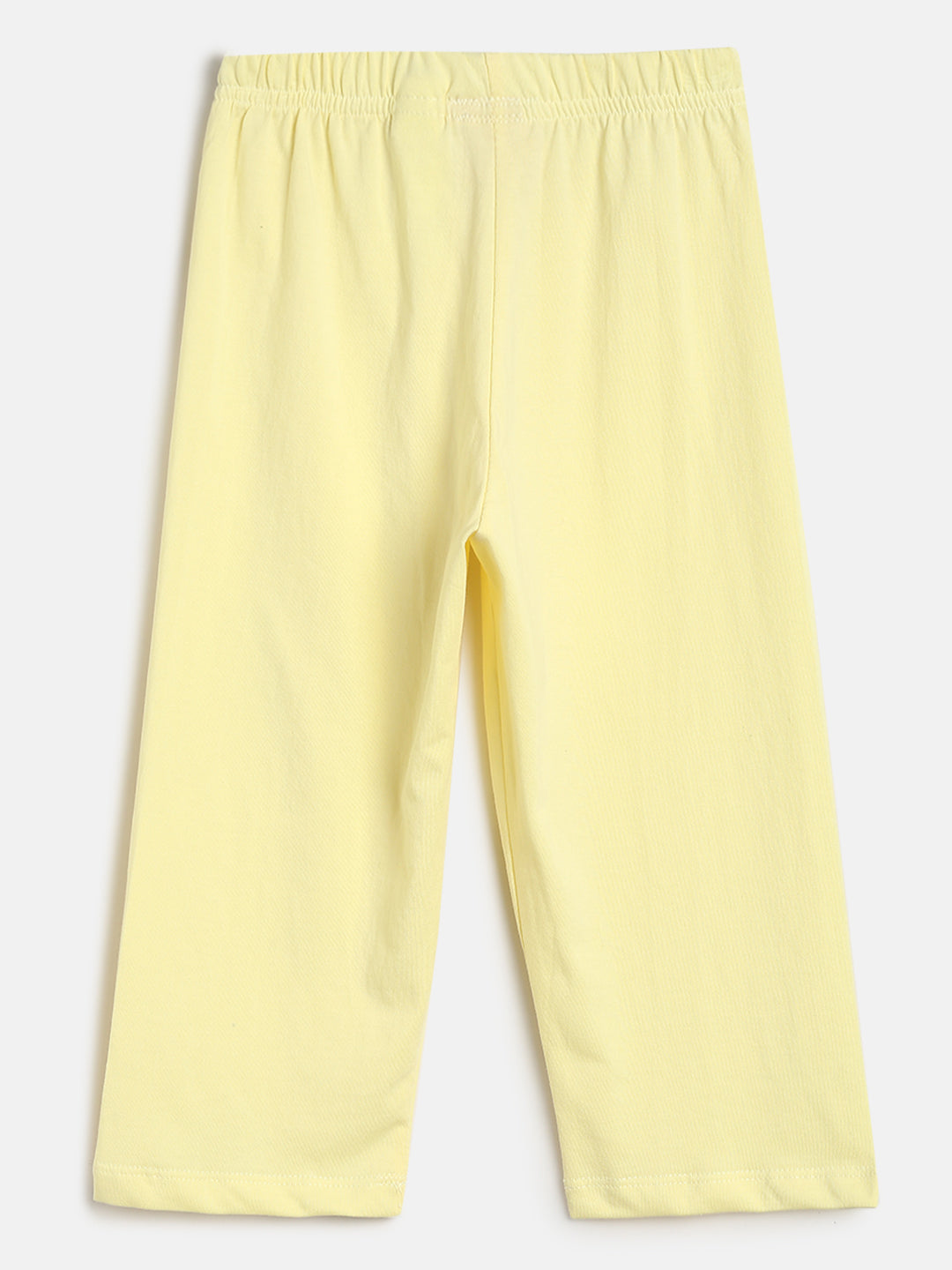 Girls Pink & Yellow Cotton Night Suit