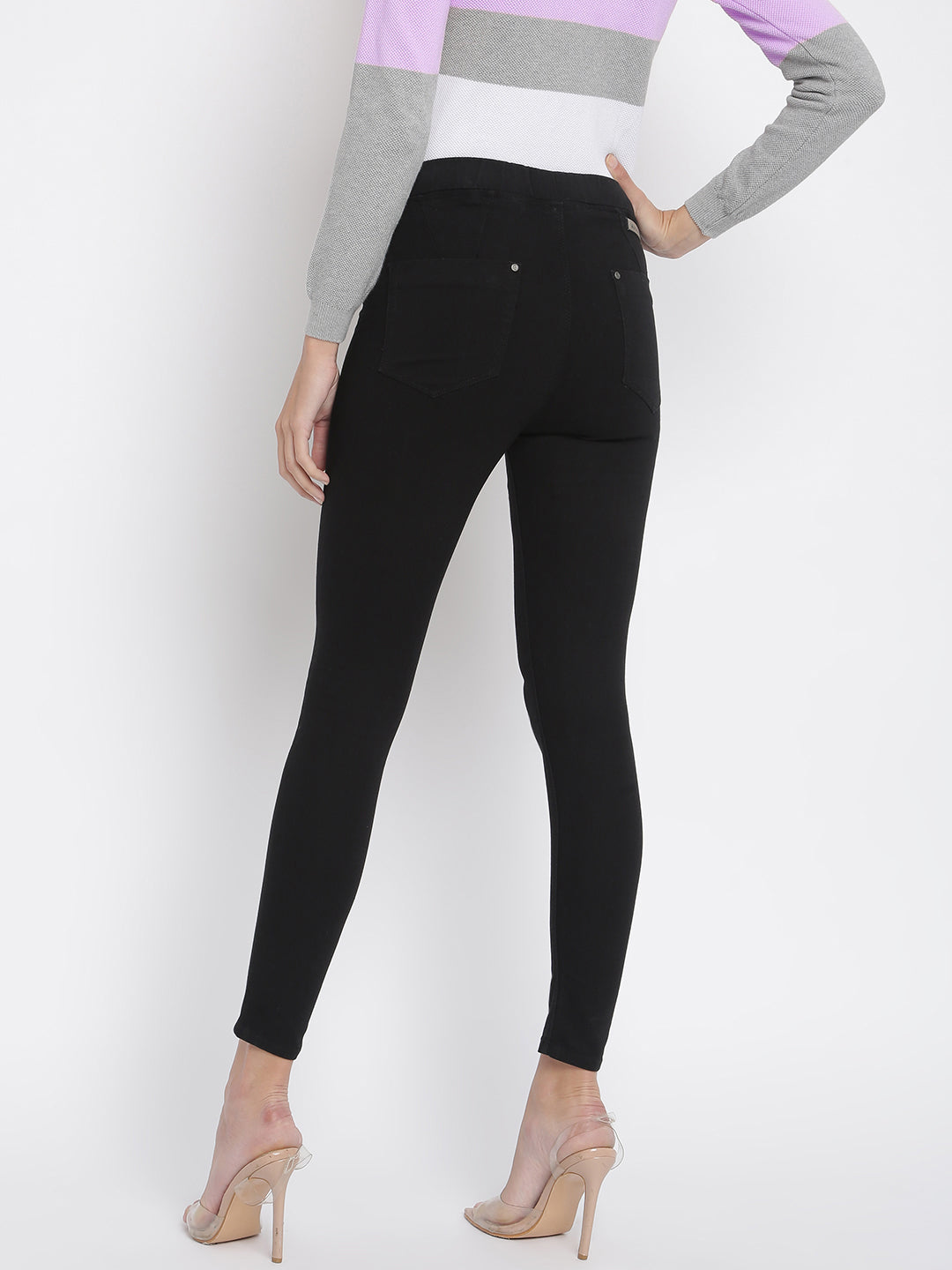Women Skinny Fit Black Denim Jegging