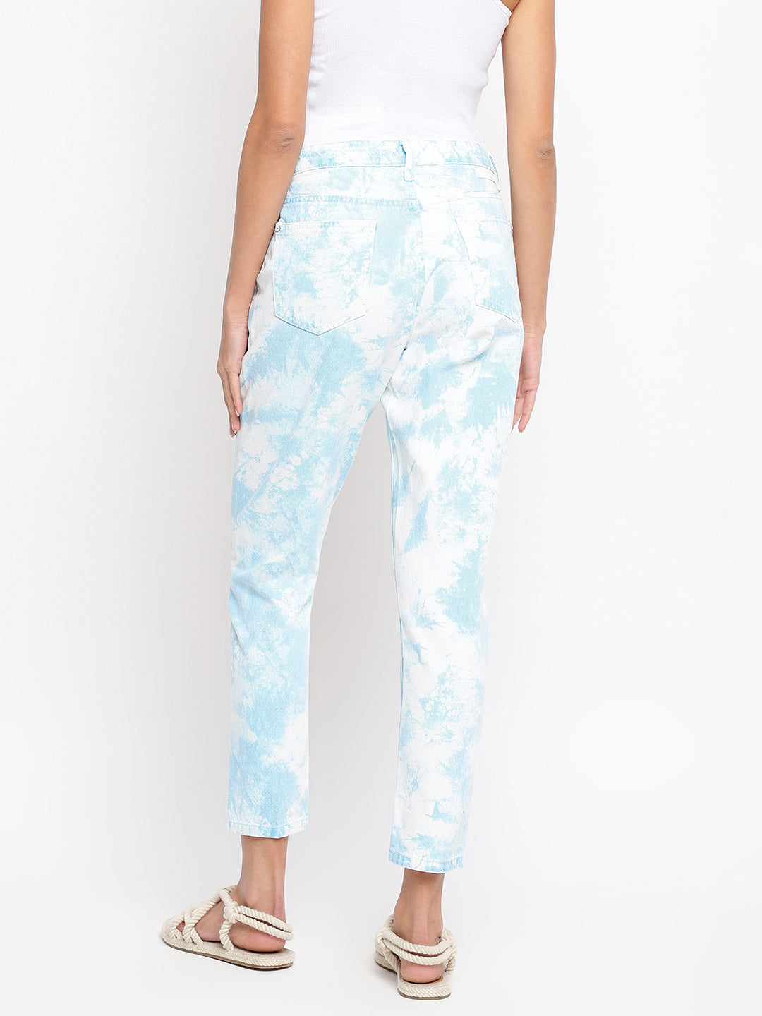 Women Tie & Dye Mom Fit Jeans