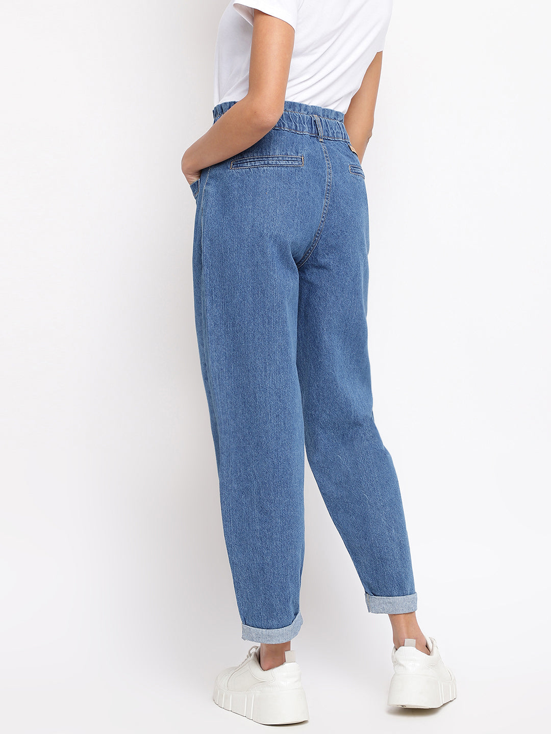 Women Mom Fit Denim Jeans