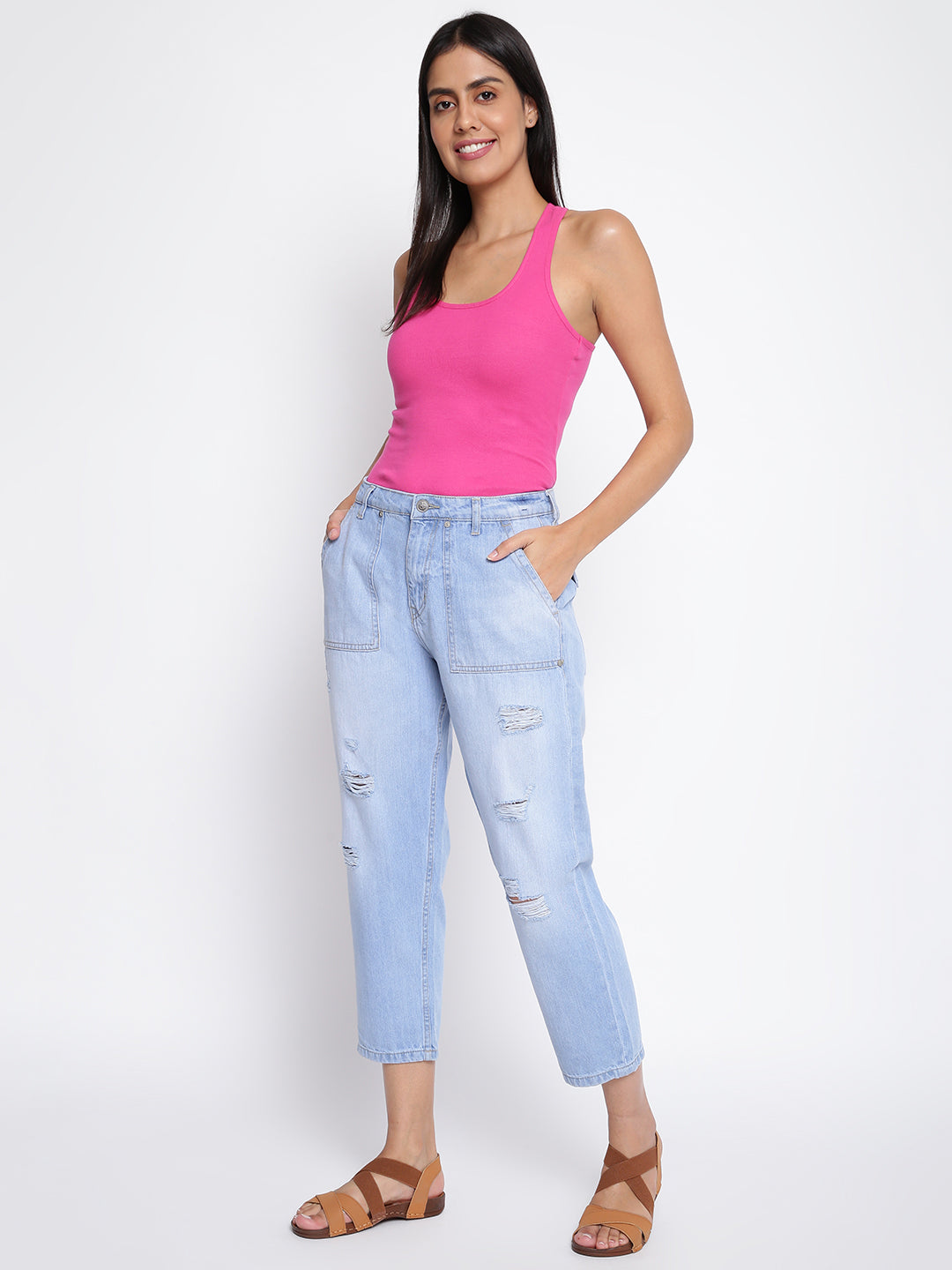 Women Distressed Denim Jeans