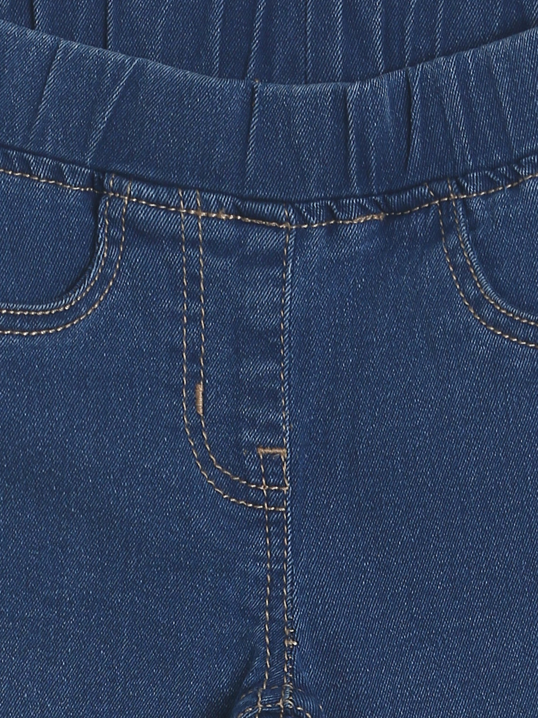 Girls Blue & Grey Denim Jeggings Combo