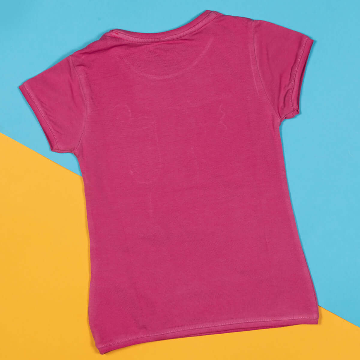 Girls Regular Fit Embroidered Baby Pink T-shirt