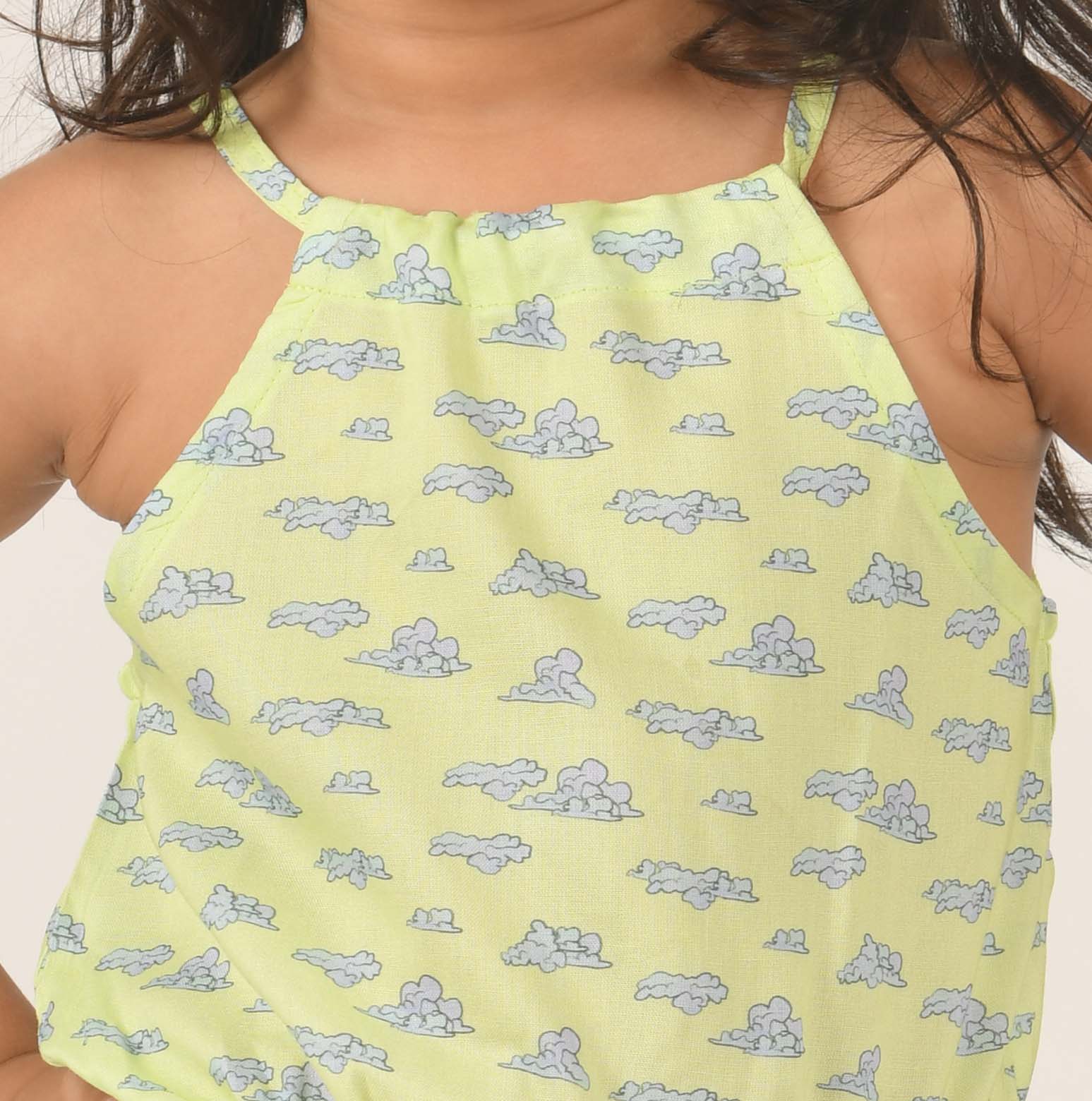 Girls Mint Printed Dress