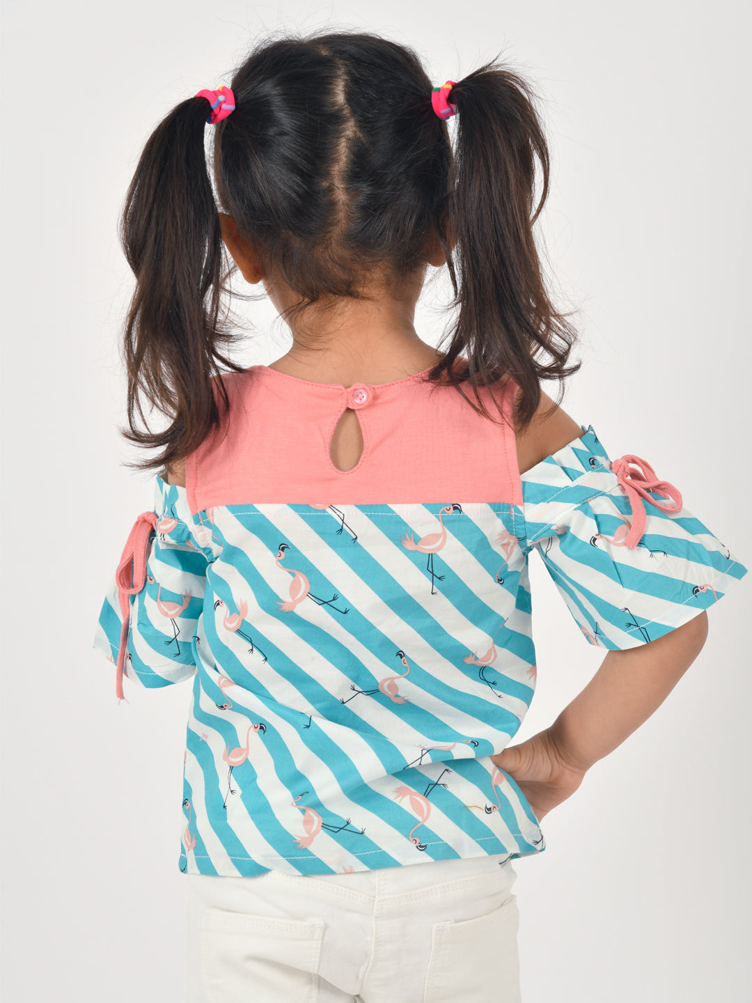 Girls Green Printed Top