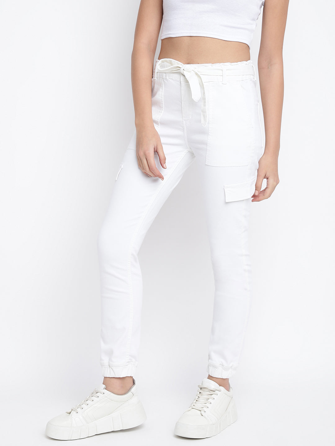 Women White Joggers