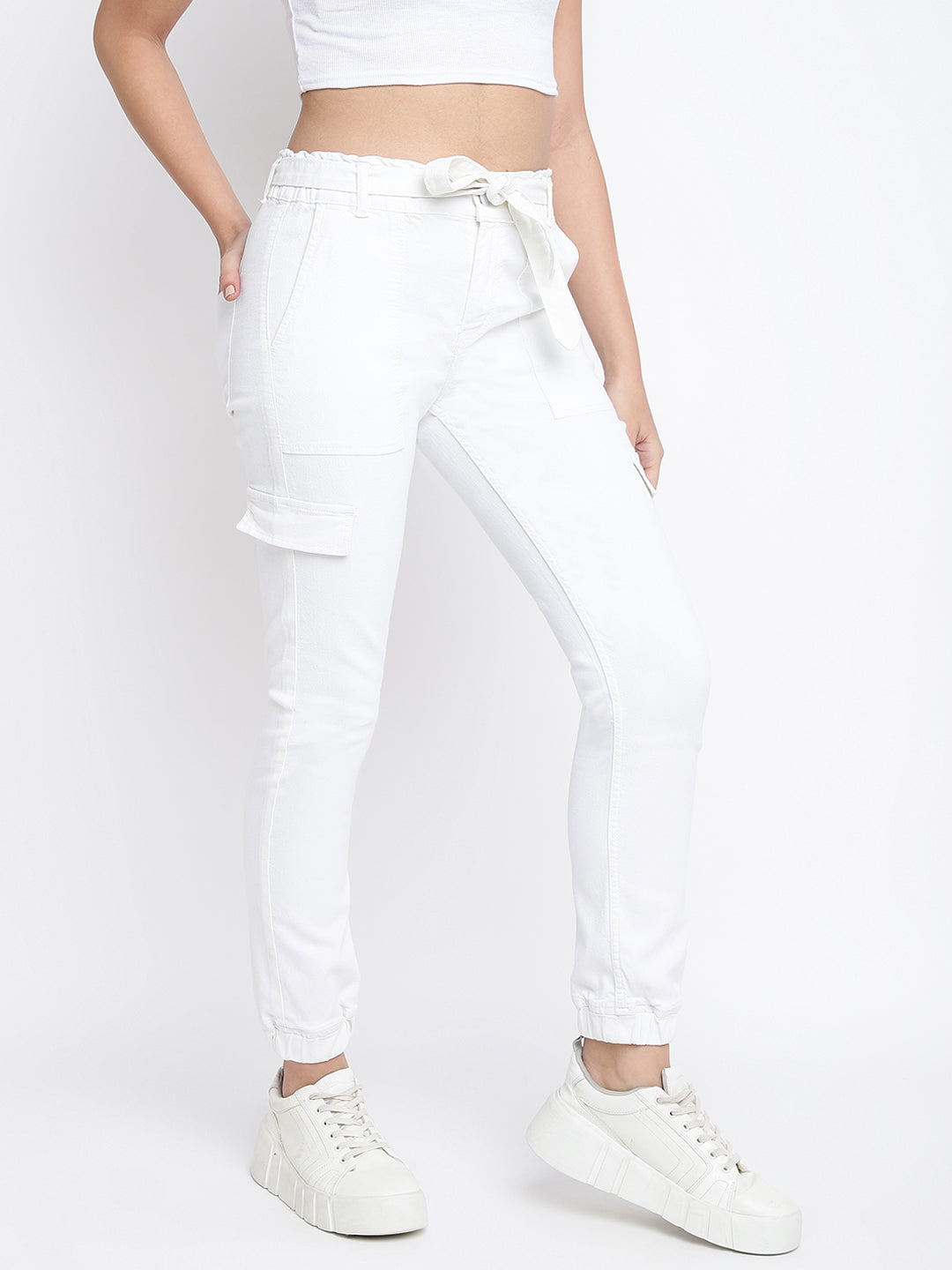 Women White Joggers