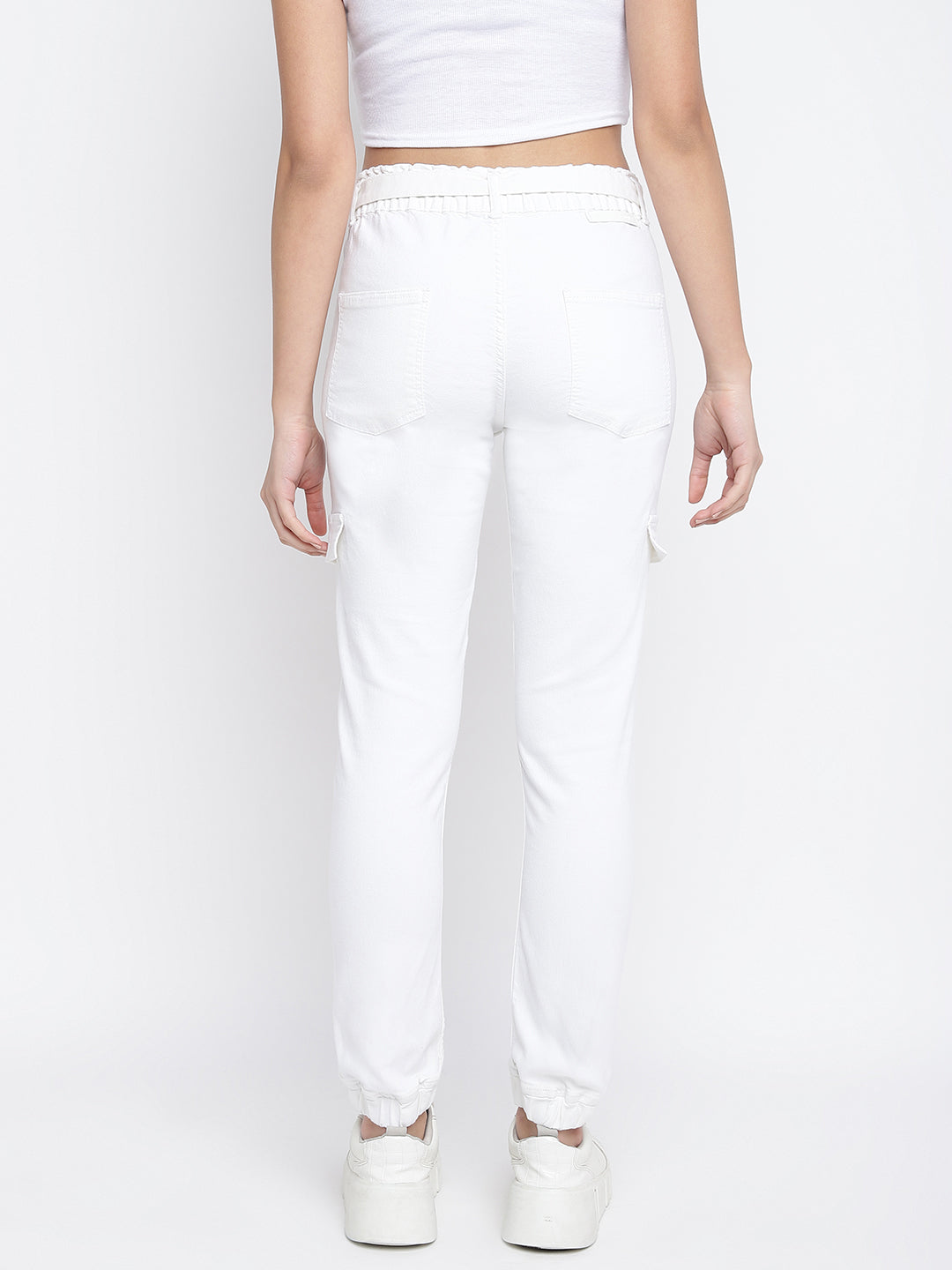 Women White Joggers