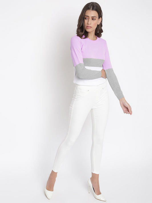 Womens Lycra White Solid Skinny Fit Jeggings