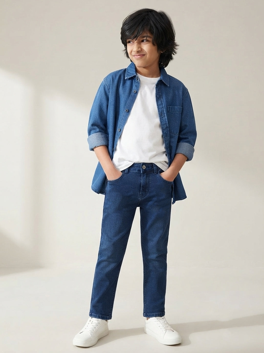 Boys Blue Slim Fit Denim Jeans