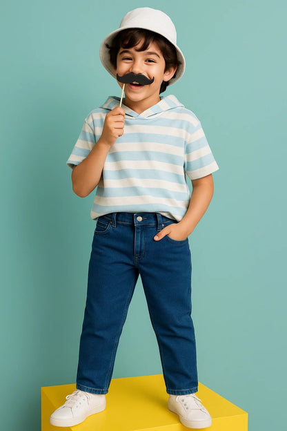 Boys Blue Slim Fit Denim Jeans