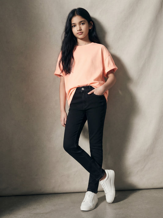 Girls Denim Black Denim Jeans