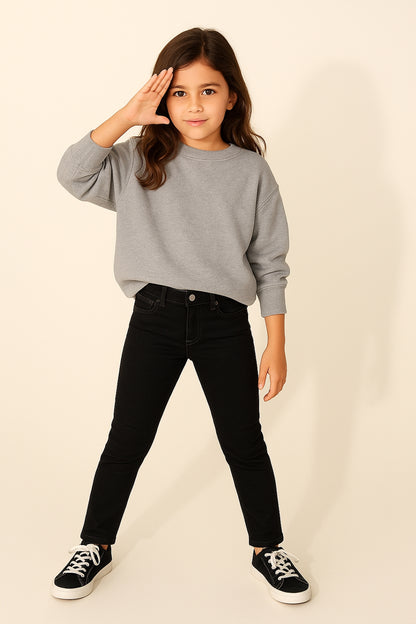 Girls Black Denim Jeans