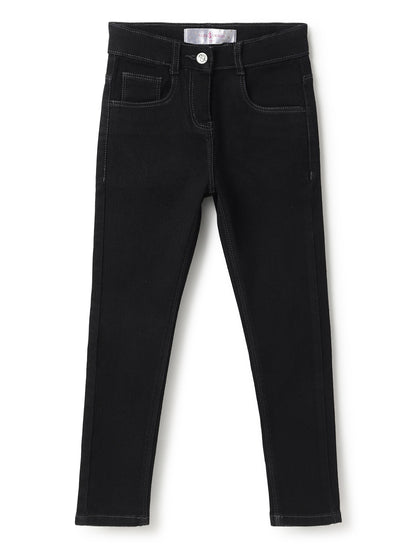 Girls Black Denim Jeans