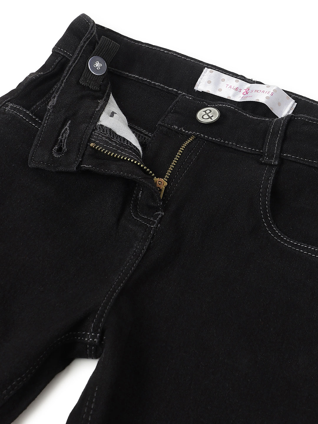 Girls Denim Black Denim Jeans