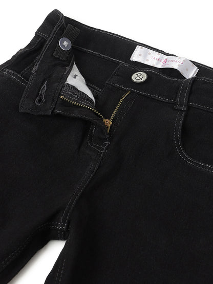 Girls Black Denim Jeans
