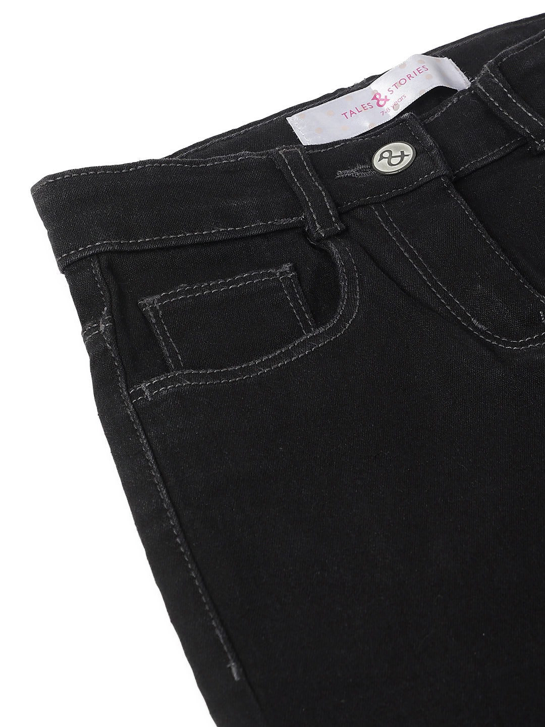 Girls Denim Black Denim Jeans