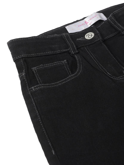 Girls Black Denim Jeans