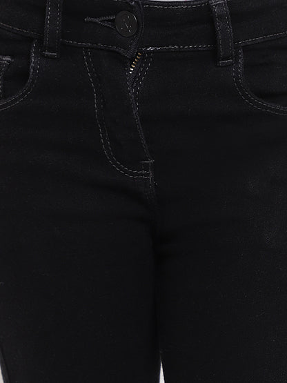 Girls Black Denim Jeans