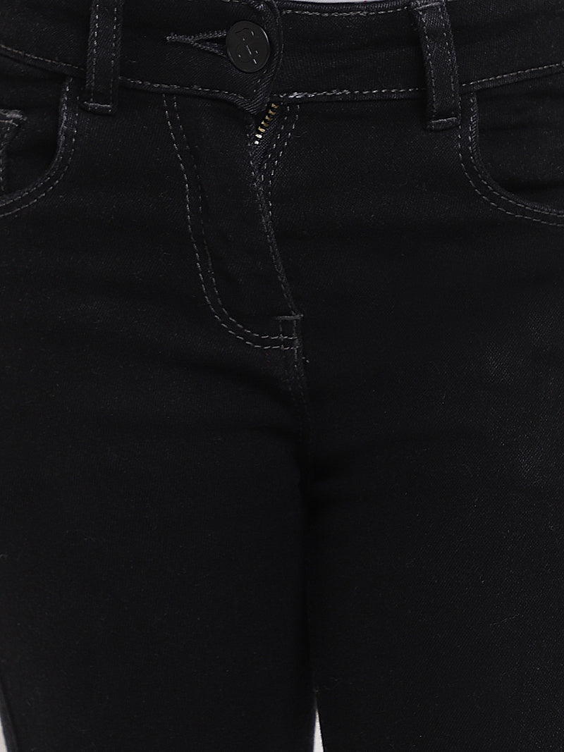 Girls Black Denim Jeans