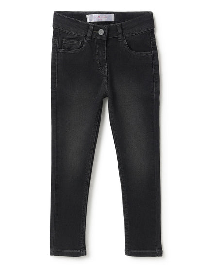 Girls Black Denim Jeans