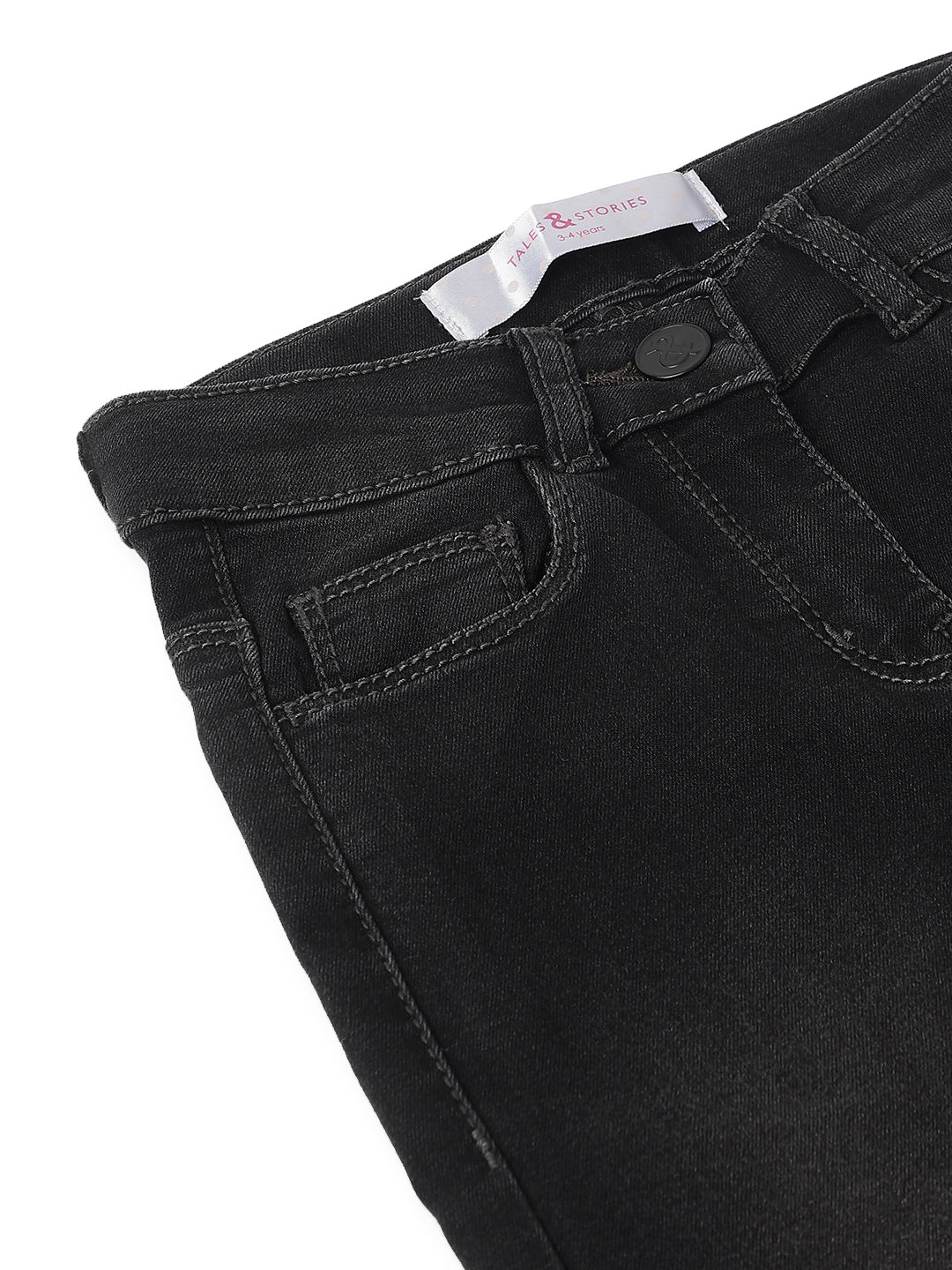 Girls Black Denim Jeans