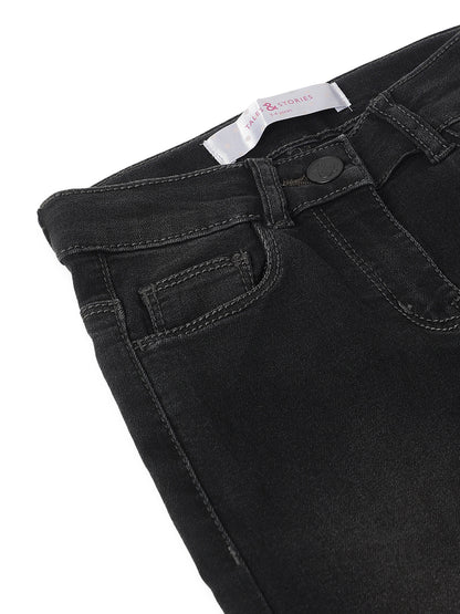 Girls Black Denim Jeans