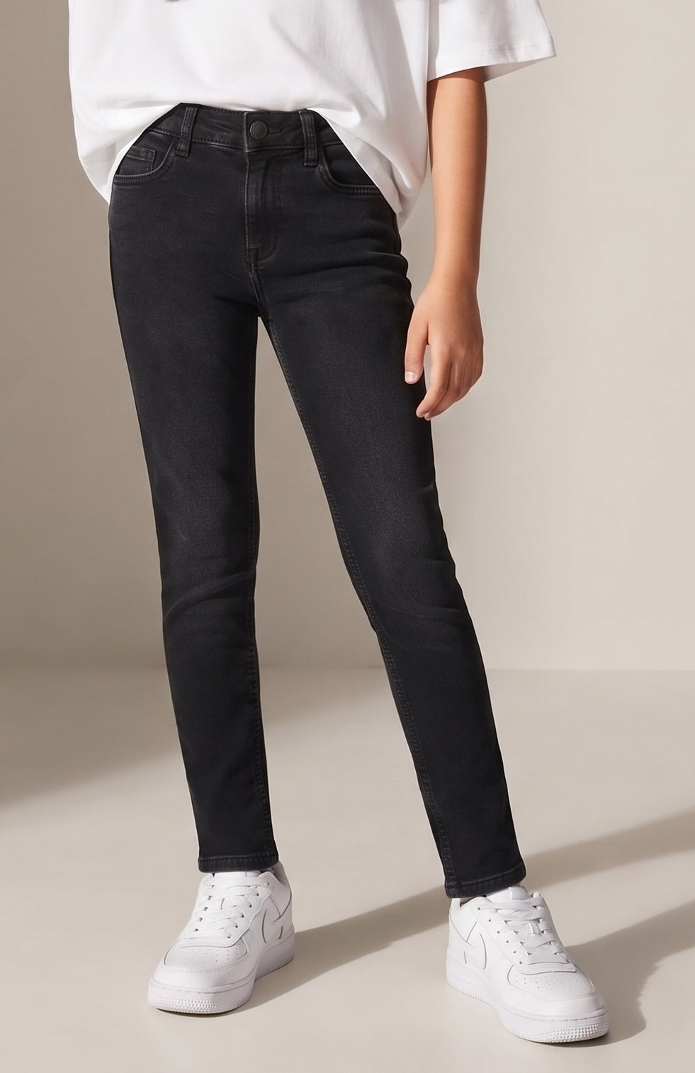 Girls Black Denim Jeans