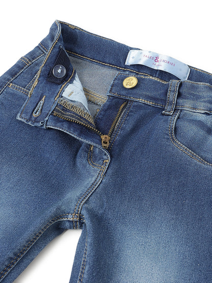 Girls Mid Blue Denim Jeans